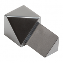 8mm - EIT082.91 Internal Genesis Polished Chrome INTERNAL Triangular Metal Corners (2 Pack) EIT